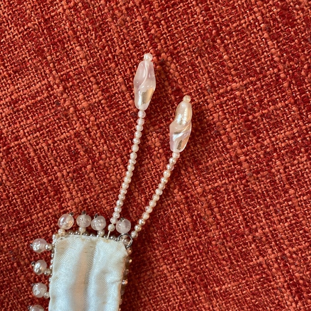 🖤 VTG 40’s 50’s JAPAN Faux Pearl Beaded Detachable Collar Neck - Picture 7 of 8